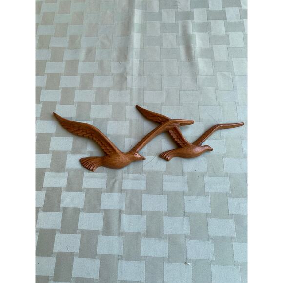 VTG 1981 Homco Seagulls in Flight Wall Decor 3D Wood Look Plastic - Picture 1 of 14